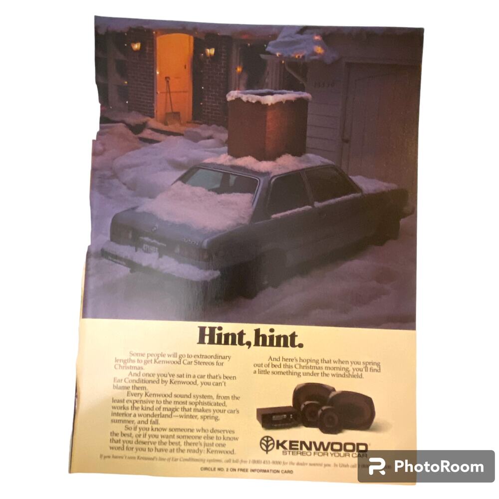 Vtg Kenwood Car Stereo Print Advertisement 8 x 11 December 1982 Original